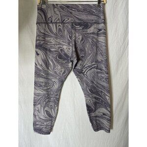 Athleta Women’s Transcend 7/8 Tight Leggings Sumi Marble Violet Size XL